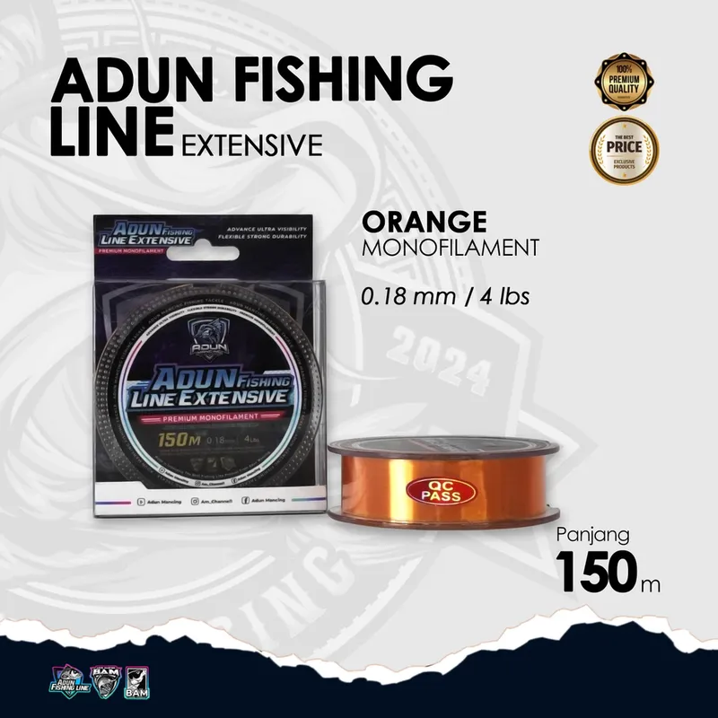 Adun Fishing Line Extensive 150m - Oren Bening 0,18 mm