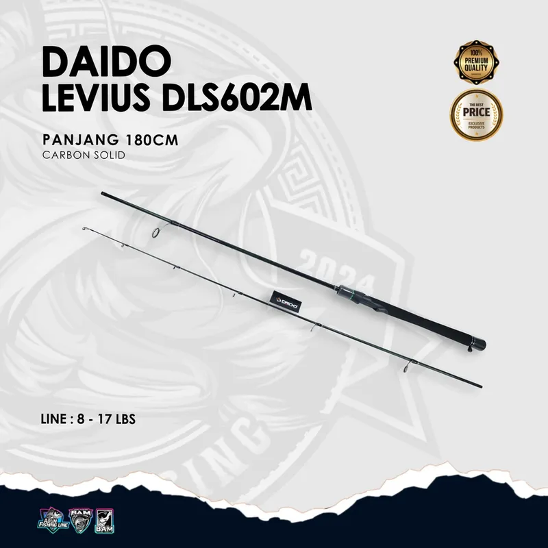 Joran Daido Levius DL602M 180cm Carbon Solid - 8-17lbs