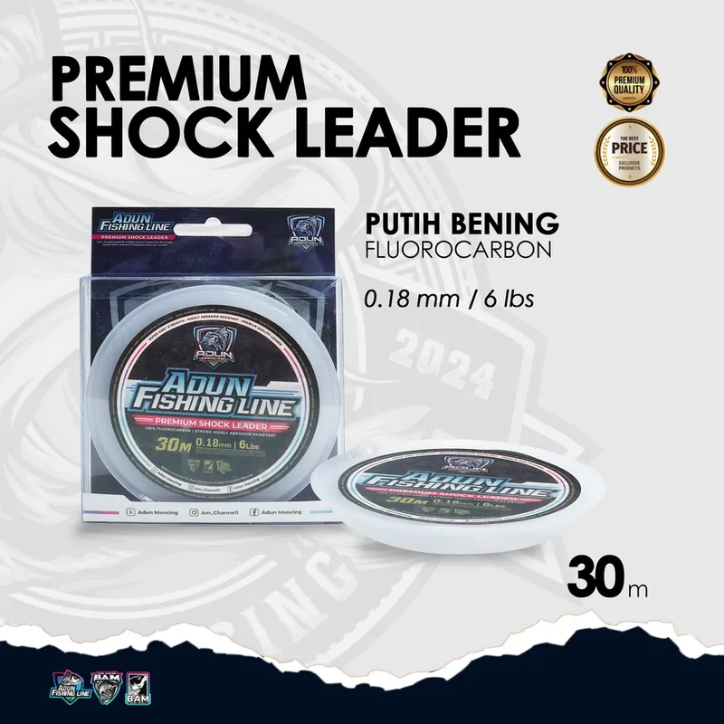 Adun Fishing Line Premium Shock Leader - 0,18 mm / 6lbs · 30 Meter