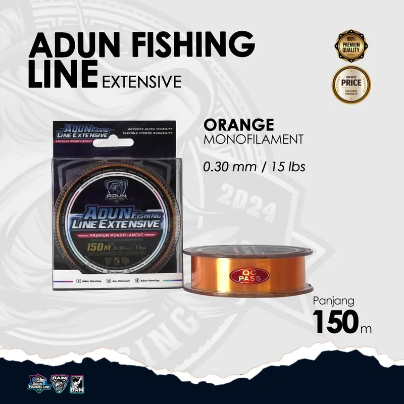 Adun Fishing Line Extensive 150m - Oren Bening 0,30 mm