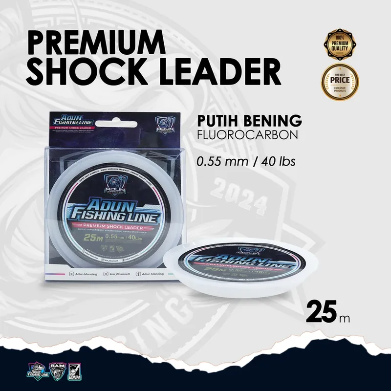 Adun Fishing Line Premium Shock Leader - 0,55 mm / 40lbs · 25 Meter