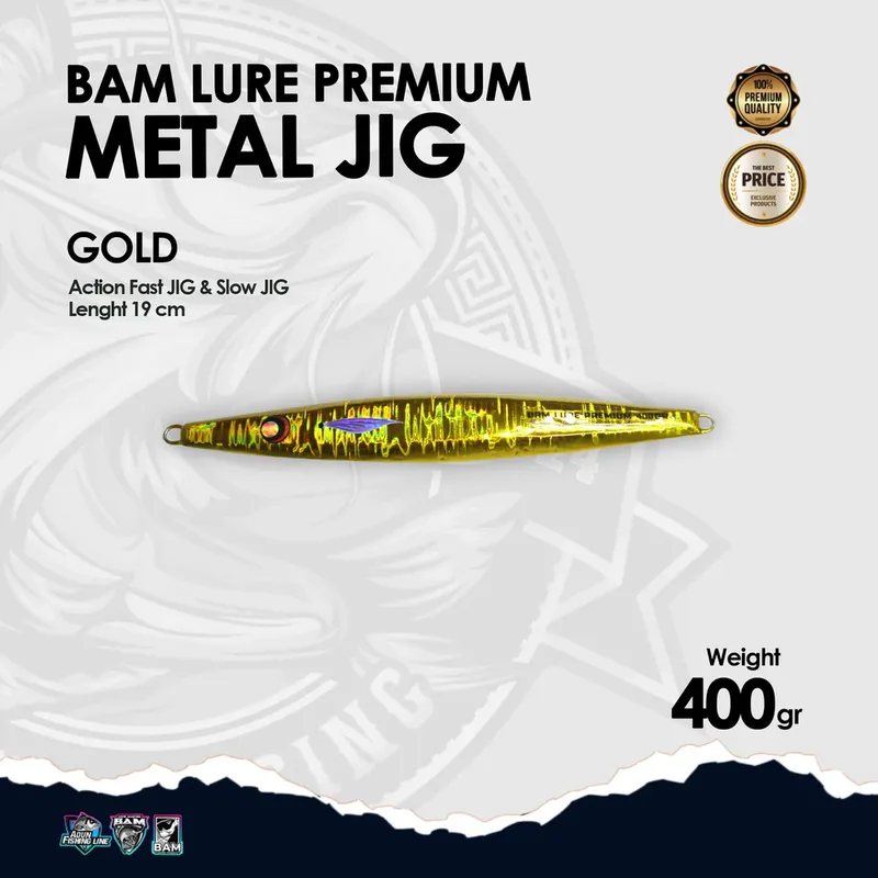 BAM Lure Premium Metal Jig - 400 gr Gold
