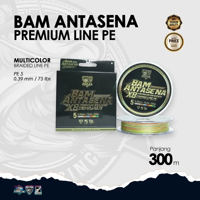 BAM Antasena Premium Line PE 300m - 0,39 mm / 75lbs PE 5