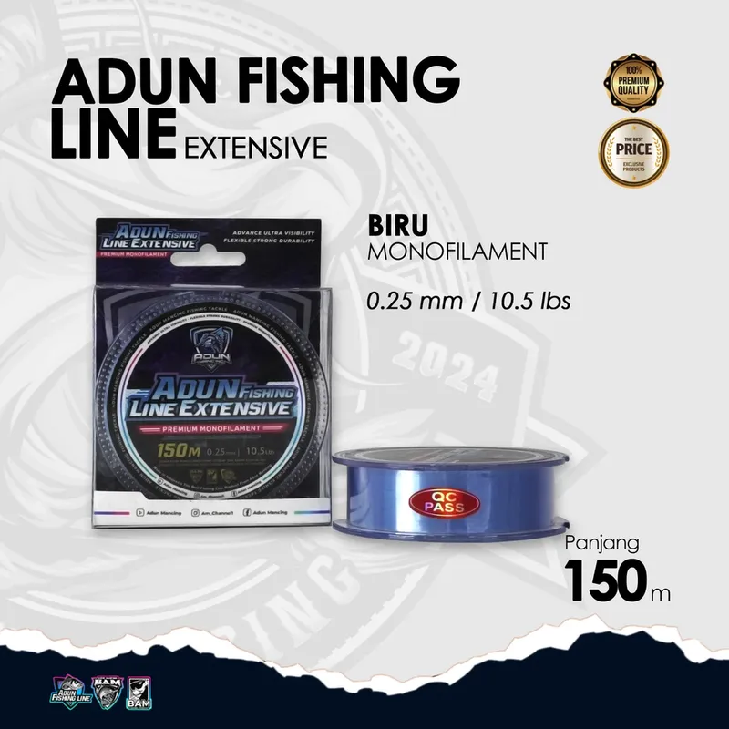 Adun Fishing Line Extensive 150m - Biru Bening 0,25 mm