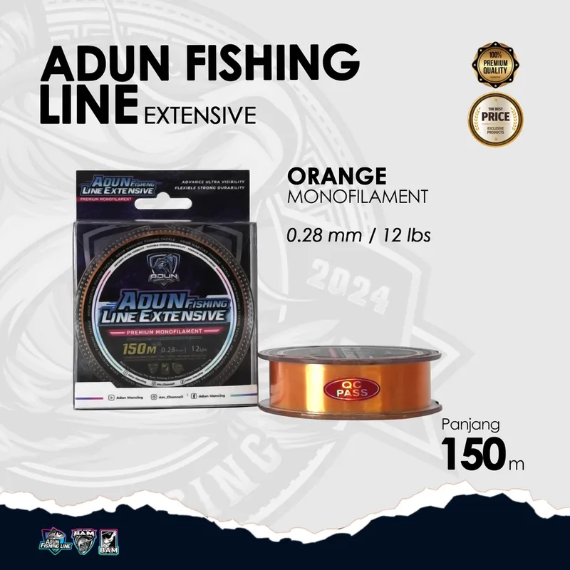 Adun Fishing Line Extensive 150m - Oren Bening 0,28 mm