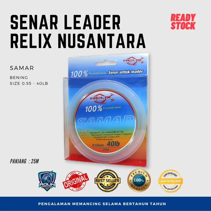 Senar Leader Samar Relix Nusantara Flurocarbon - 40lb