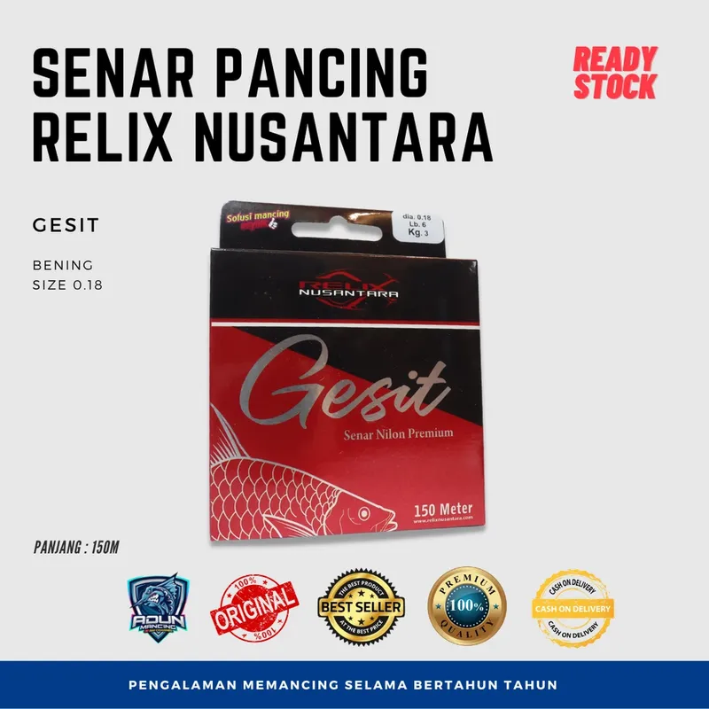 Senar Relix Nusantara Gesit 150m - 0,18 mm