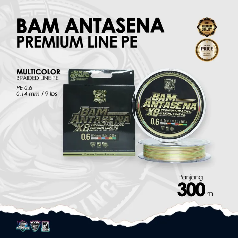 BAM Antasena Premium Line PE 300m - 0,14 mm / 9lbs PE 0,6