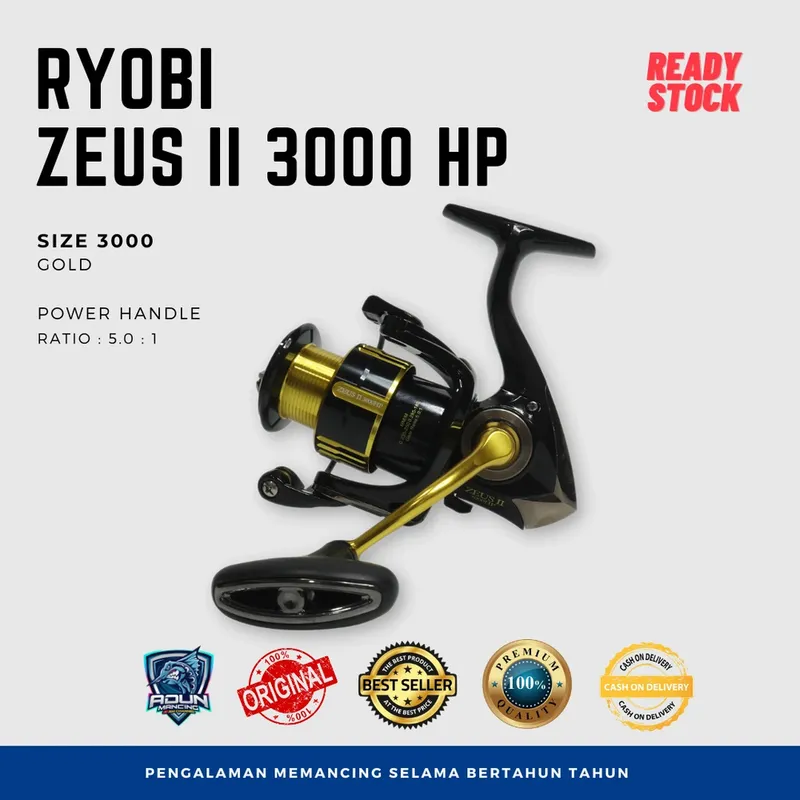 Reel Ryobi Zeus II 3000 Power Handle - Gold