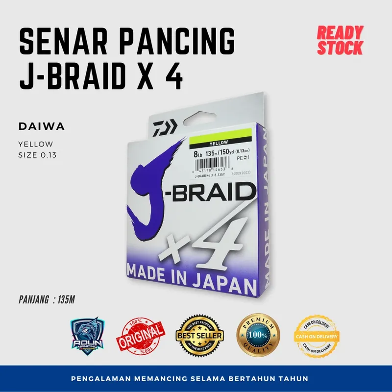 Senar PE Daiwa J-Braid X4 - 0,13 mm