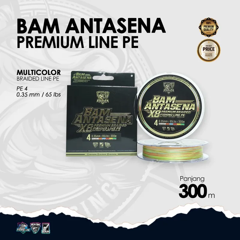BAM Antasena Premium Line PE 300m - 0,35 mm / 65lbs PE 4