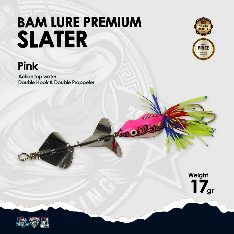BAM Lure Premium Slater - Action Top Water - Pink
