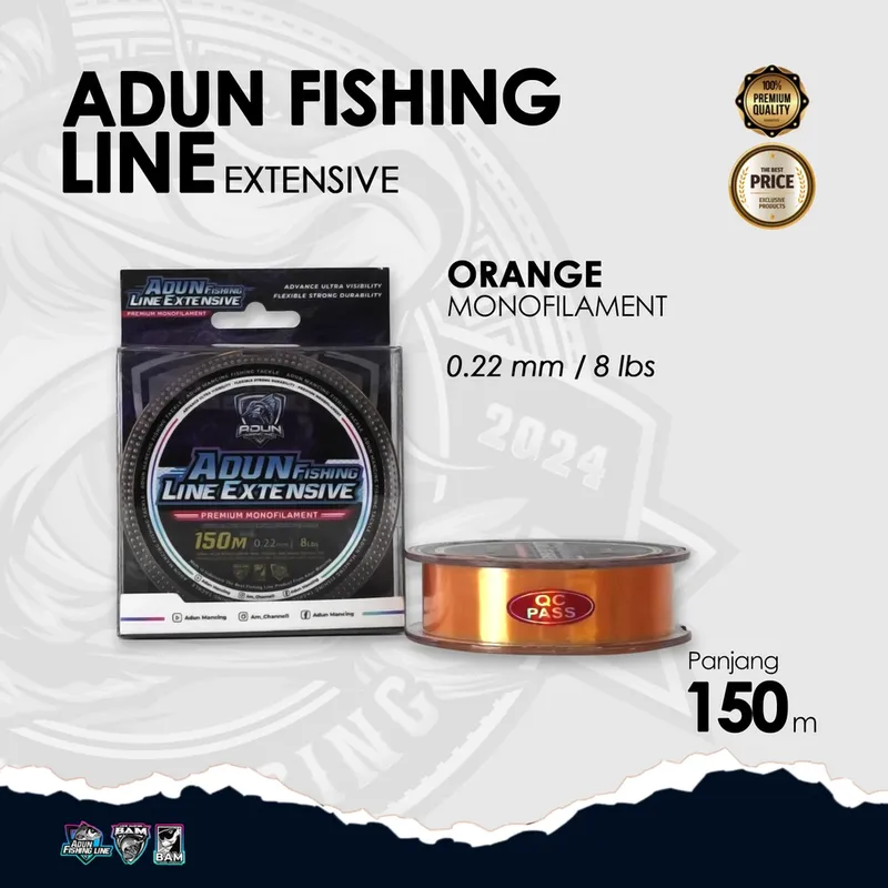 Adun Fishing Line Extensive 150m - Oren Bening 0,22 mm