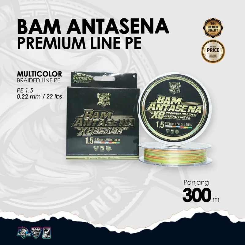 BAM Antasena Premium Line PE 300m - 0,22 mm /22lbs PE 1,5