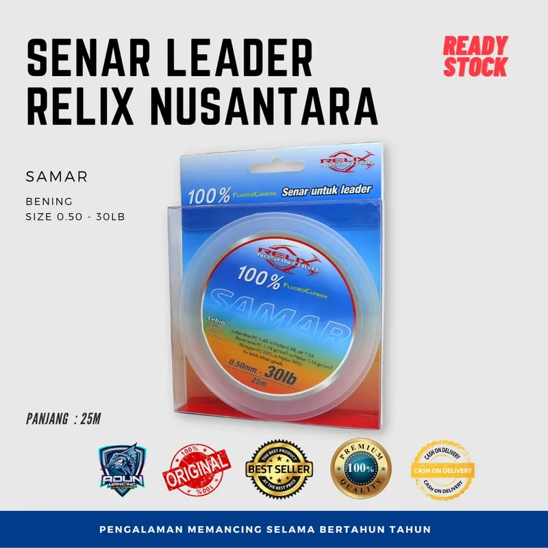 Senar Leader Samar Relix Nusantara Flurocarbon - 30lb