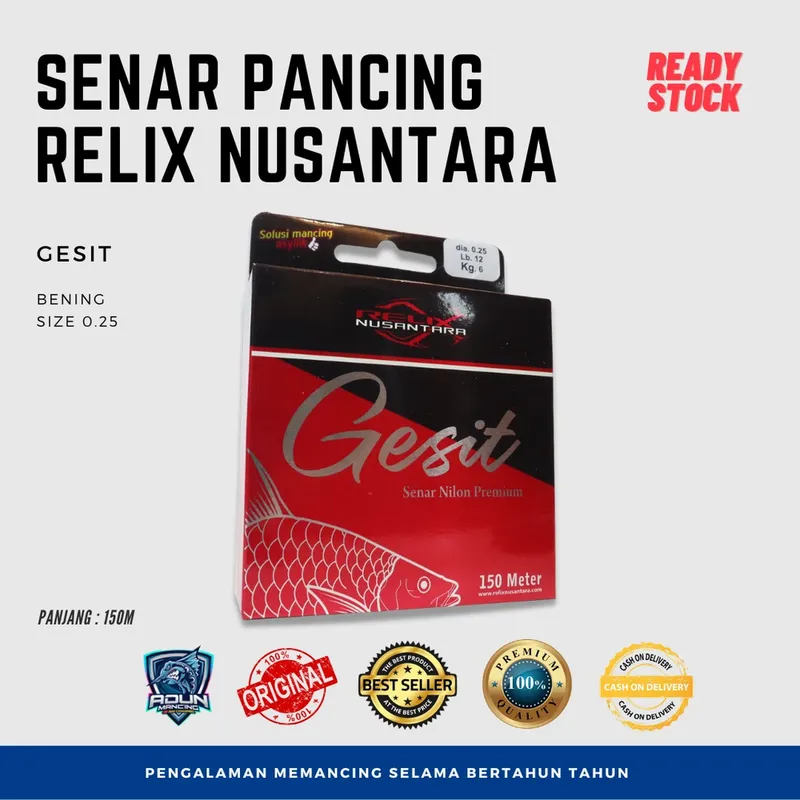Senar Relix Nusantara Gesit 150m - 0,25 mm