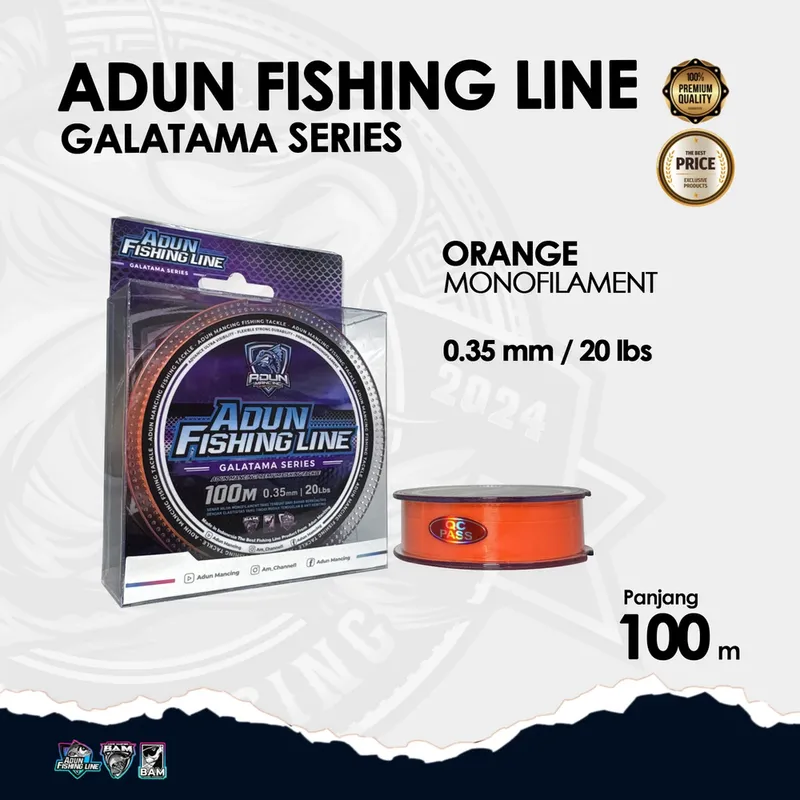 Adun Fishing Line Galatama Series 100m - 0,35 Oren Stabilo