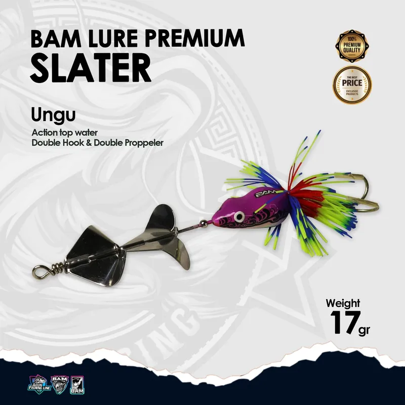 BAM Lure Premium Slater - Action Top Water - Ungu
