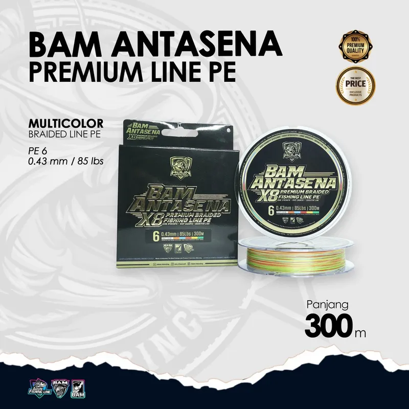 BAM Antasena Premium Line PE 300m - 0,43 mm / 85lbs PE 6