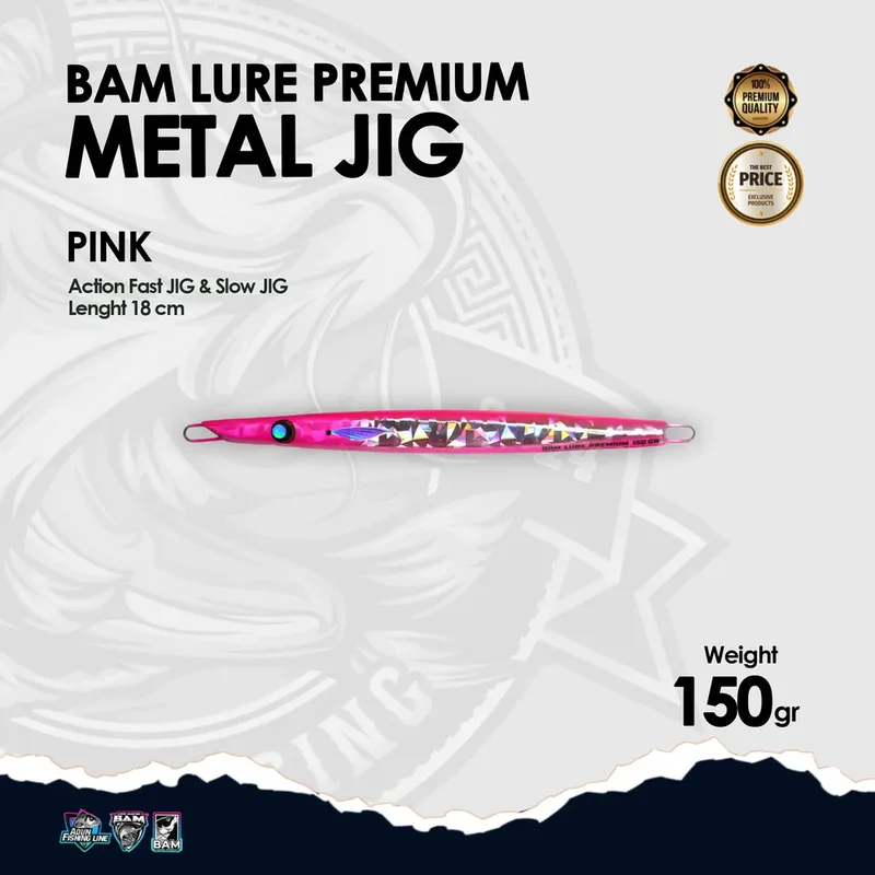 BAM Lure Premium Metal Jig - 150 gr Pink