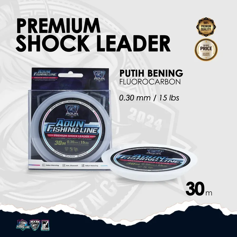 Adun Fishing Line Premium Shock Leader - 0,30 mm / 15lbs · 30 Meter