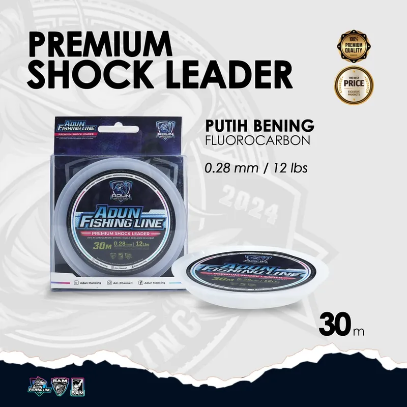 Adun Fishing Line Premium Shock Leader - 0,28 mm / 12lbs · 30 Meter