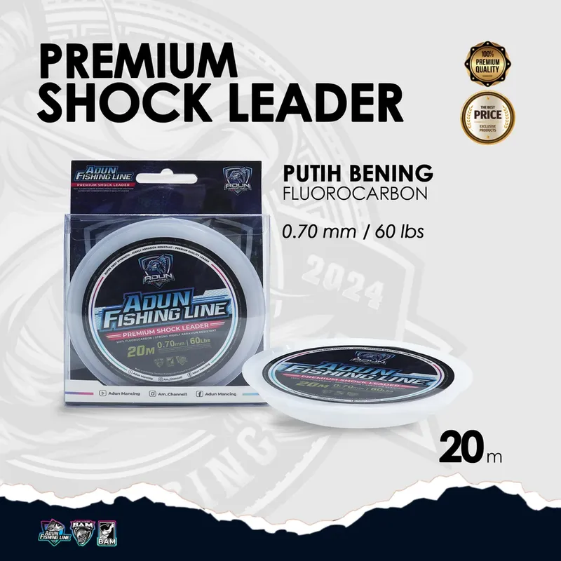 Adun Fishing Line Premium Shock Leader - 0,70 mm / 60lbs · 20 Meter