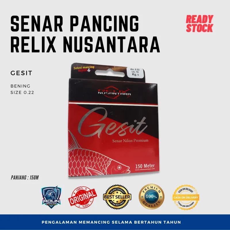 Senar Relix Nusantara Gesit 150m - 0,22 mm