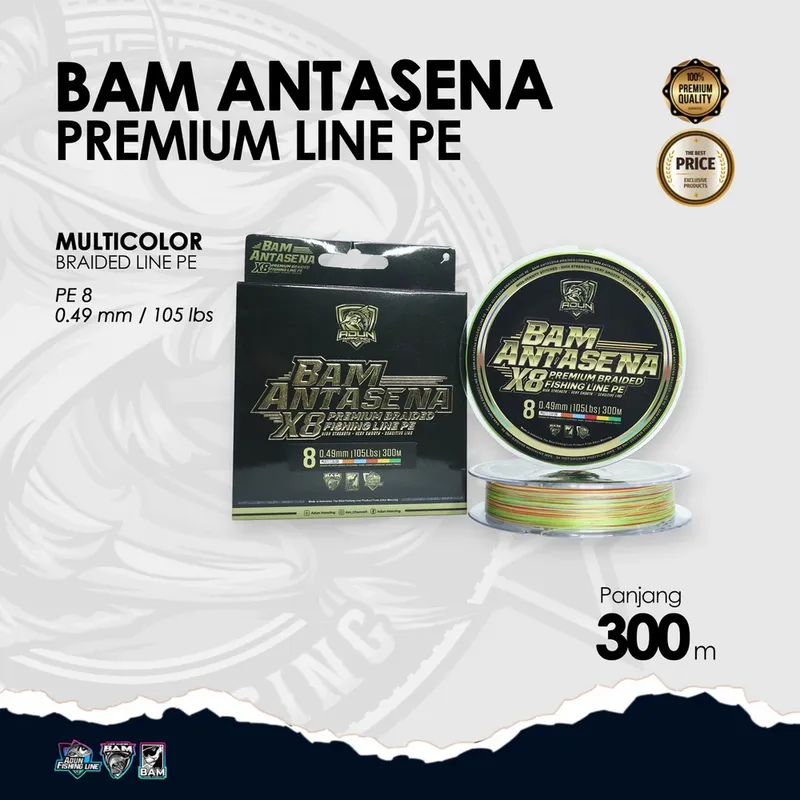 BAM Antasena Premium Line PE 300m - 0,49 mm / 105lbs PE 8