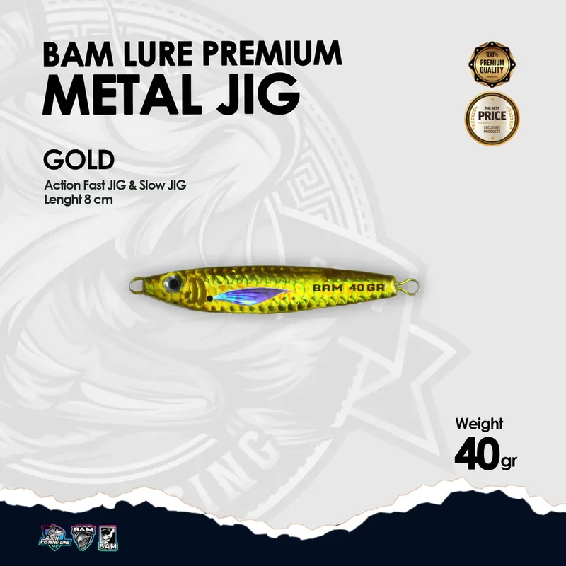 BAM Lure Premium Metal Jig - 40 gr Gold