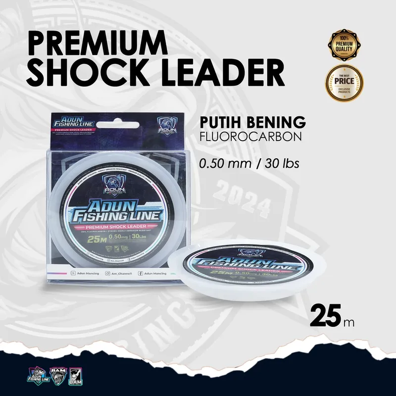 Adun Fishing Line Premium Shock Leader - 0,50 mm / 30lbs · 25 Meter