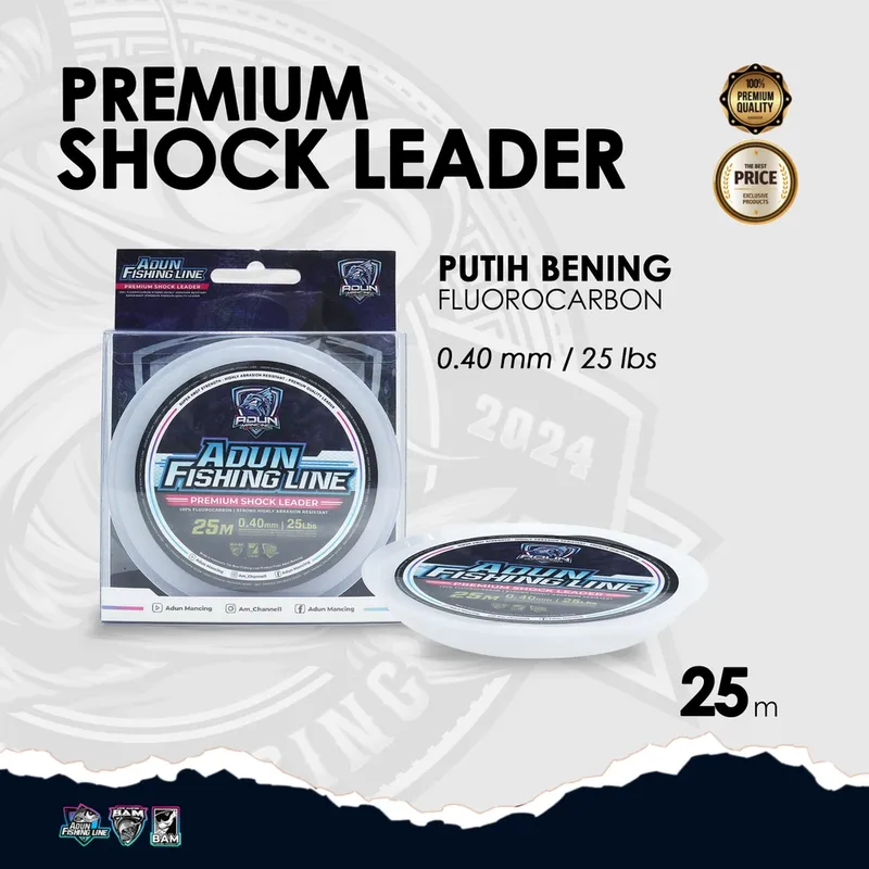 Adun Fishing Line Premium Shock Leader - 0,40 mm / 25lbs · 25 Meter