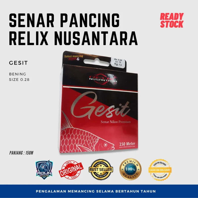 Senar Relix Nusantara Gesit 150m - 0,28 mm